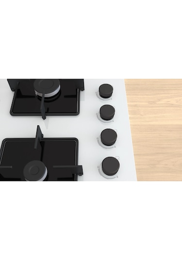 Bosch POP6C2P31O Serie 4 Sert Cam Gazlı Ocak