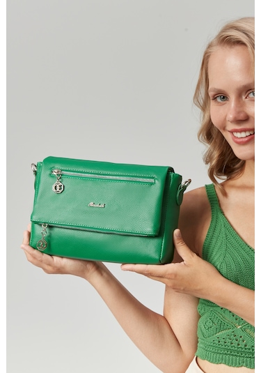 Morpelikan Kadın Dört Bölmeli Clutch Çarpraz Omuz Çantası