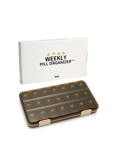 21/28 Izgara Hap Kutusu Büyük Kapasiteli Hap Kutusu Hap İlaç Depolama Hap Kutusu Haftalık Vitamin Organizatör Pastillero Nem Dayanıklı Rose Red