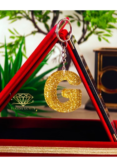 Anahtarlık Harfli Model Kişiye Özel Modeller Açık Gri