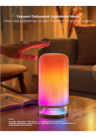 Govee Masa Lambası 2 RGBICWW H60223D1 Matter Alexa Google Asst. Destekli Yarı Şeffaf