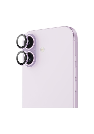 Linktech Apple Uyumlu iPhone 17 Crystal Seri Safir Kamera Lens Mor