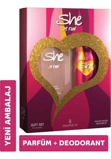 She Is Fun Kadın Parfüm EDT 50 ML + Deodorant 150 ML