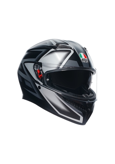 Agv K3 Compound Matt Black Grey Kapalı Kask Gri