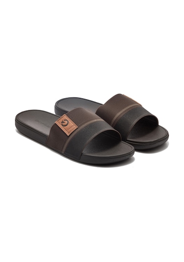 Dakar Slide Erkek Terlik Kahverengi 39/46 Kahverengi