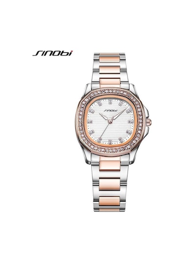 Novahub Sinobi Kadın Bilek Saati, Paslanmaz Çelik Rose Gold, Elmas Detay, Kuvars, 9887 Model Rose Gold