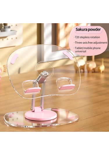 Suntek Masa Tablet Tutucu Döndürülebilir Telefon Standı Pembe