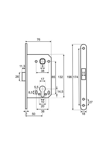 Vettore Silindir İçin Gömme Kilit 195376457 Zirveli