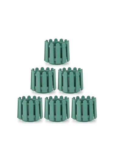 Omnipazar So-is04 İstanbul Dekoratif Yuvarlak Saksı 14,1 Lt Yeşil 6 Adet