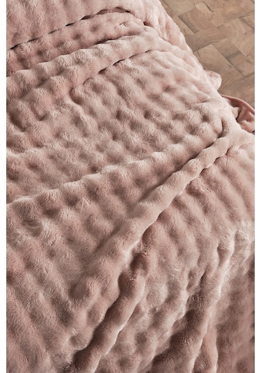 Bubble Battaniye Seti Tek Kişilik Pudra Pudra