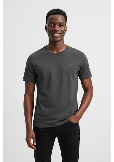 Erkek Standart-fit Bisiklet Yaka %100 Pamuk 4'lü Basic Tişört Paketi Kzk-105 Çok Renkli