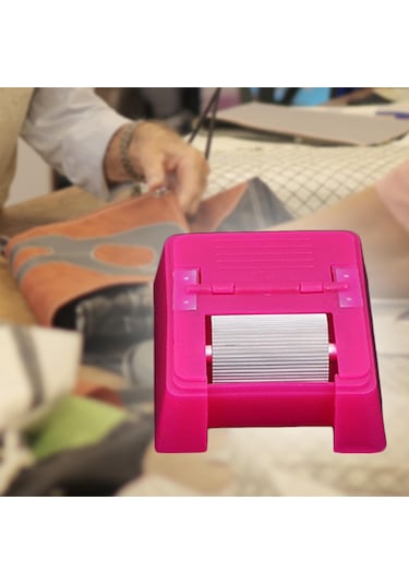 Dolıty Yağ Kenar Kutusu Leathercraft Aracı Orta-tahıl-rulosu Pembe