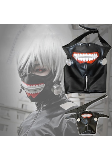 Tokyo Ghoul Kaneki Ken İçin 1 Adet Anime Cosplay Maskesi Ayarlanabilir