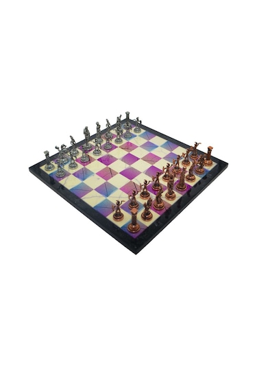 Gifthome Metal Satranç Takımı-seti orta Roma Figürlü Antik Taş v