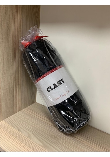 Clasy Ranforce Lastikli Çarşaf Seti Çift Kişilik Siyah Çok Renkli