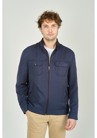 Lucas Erkek Hakim Yaka Cep Detaylı Mevsimlik Spor Mont 2734 Lacivert Lacivert