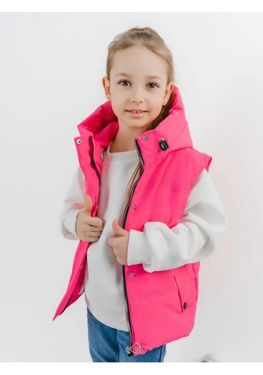 Gumaks Kapüşonlu Yalıtımlı Yelek 389683087 Ahududu