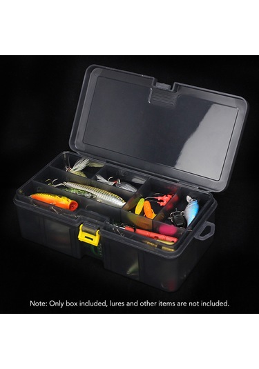 Aubyhe Yüksek Dayanıklı Pp Malzeme İkili Katlı Organize Edici Balıkçılık Araç Kutusu, Şeffaf Kapaklı Ayarlanabilir Bölmelerle Hızlı Erişim