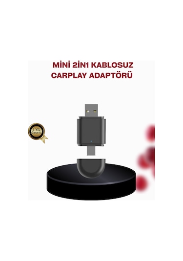 Kablosuz Carplay Adaptörü - Bluetooth 5.4 Ve Wi-fi 6 Teknolojili Tak & Çalıştır Dönüştürücü