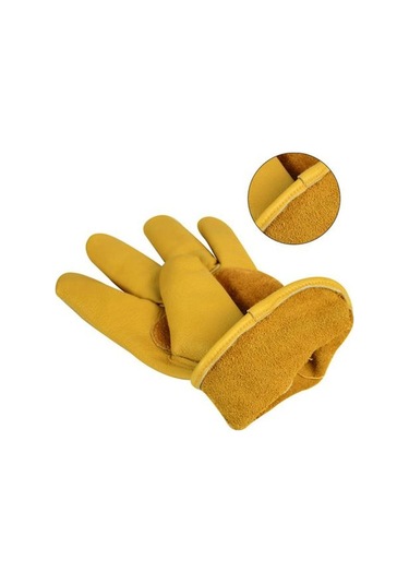 1 Çift Thinsulate Astar Kış Sıcak Eldiven Ultra Kalın Aşınmaya Dayanıklı Kaymaz Tasarım Tam Parmak Bahçe Eldivenleri