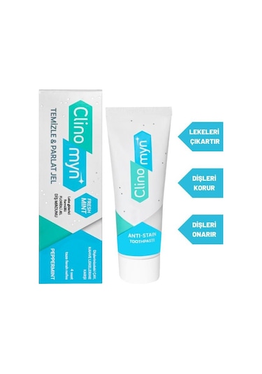 Clinomyn Temizle & Parlat Leke Giderici Jel Diş Macunu 4 x 75 ML