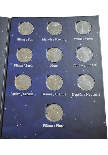 Güneş Sistemi Gezegenler Hatıra Para Seti "albümlü"