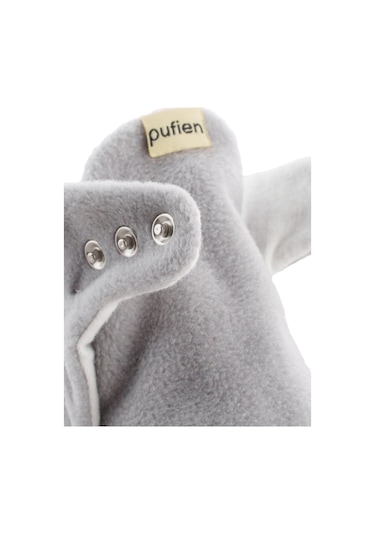 Organik Pamuk Astarlı, Bebek İlk Adım Ayakkabısı, Kaydırmaz Taban, Bebek Pandufu, Bej Patik Gri