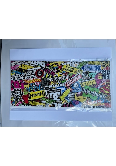 Kaplama Sticker Hellaflush Bisiklet Motor Karışık Stickr 28x13 Cm