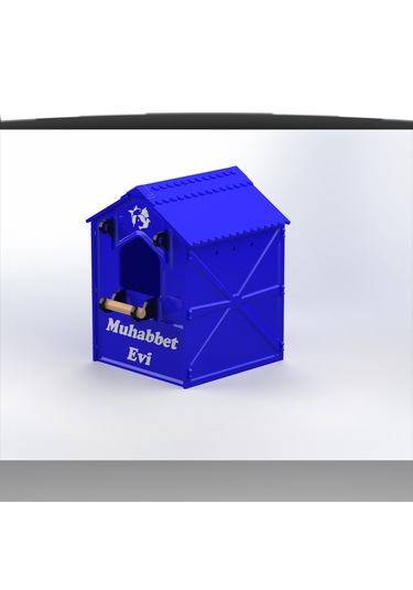 Plastik Kuş Yuvalığı Demonte 15x15x20 Lacivert