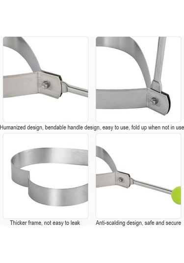 4 Arada 1 Paslanmaz Çelik Kızarmış Yumurta Gözleme Kalıbı Diğer