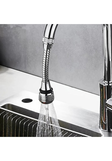 Honeybeeshop 1 Adet 360 Derece Döner Universal Musluk Başlığı Su Tasarrufu Duş Uzatma Ağzı Filtre
