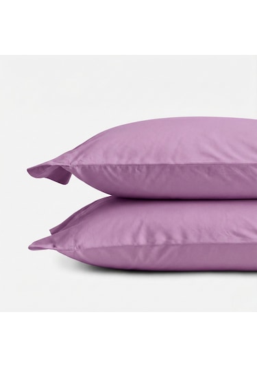 Prime Sleeks %100 Pamuk Yastık Kılıfı 2 Adet - Lila - 50x70cm Lila