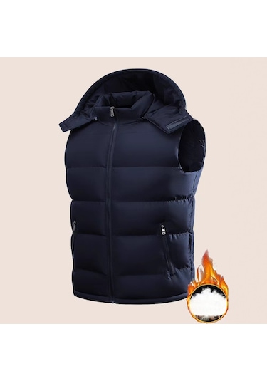 Günlük Erkek Yeleği, Erkek Sonbahar Ve Kış Sıcak Pamuklu Yelek Kırmızı