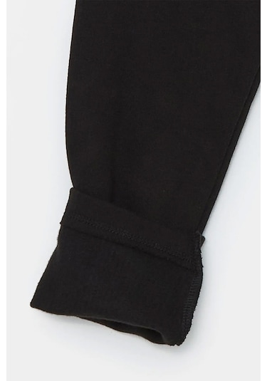 Çocuk Alt İçlik Beli Lastikli Likralı Esnek Siyah