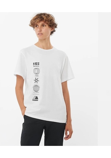 Salomon Logo Combo Ss Tee W Whıte// T-shırt Lc2233000 001