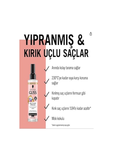 Schwarzkopf Gliss Split Hair Miracle Sıvı Saç Kremi 200ML