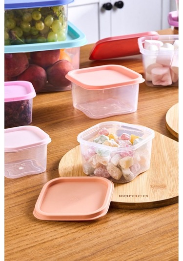 Karaca Damla 12 Parça Saklama Kabı ve Kesme Tahtası