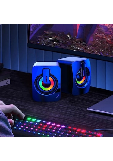 Bilgisayar Hoparlörü Hoparlör Hıfı Stereo Mikrofon Usb Kablolu