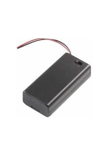 2'Li Aa Pil Yuvası Anahtarlı ve Kapaklı