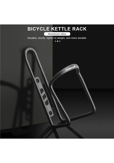 Bisiklet Su Şişesi Tutucu Alüminyum Alaşım Hafif Dağ Yol Bisikleti Şişe Kafesi Bisiklet Tek Parça İçecek Su Bardağı Standı Siyah