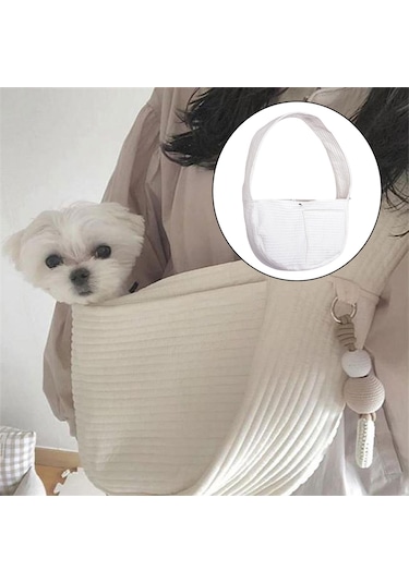 Homyl Taşınabilir Pet Seyahat Çantası Crossbody 9kg-beyaz