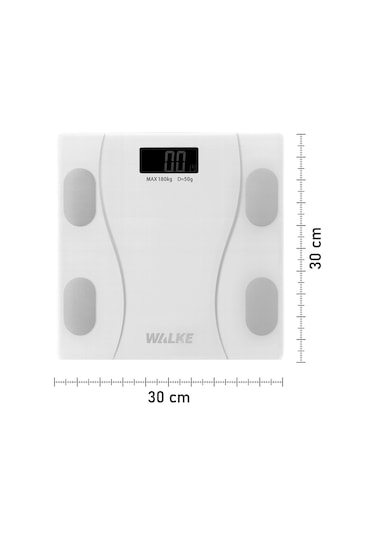 Walke Premium Uygulama Bağlantılı Akıllı Baskül Beyaz