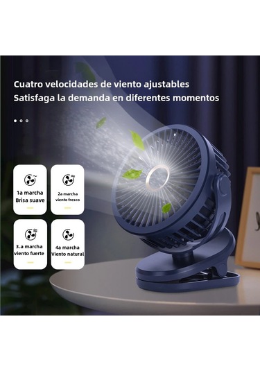 Usb Type-c 10000mah Şarj Edilebilir Taşınabilir Masa Vantilatörü Siyah,