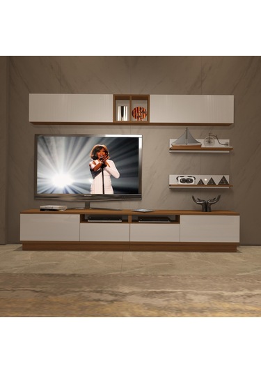 Decoraktiv Trendstyle 5220s Slm Tv Ünitesi Tv Sehpası Ceviz - Beyaz
