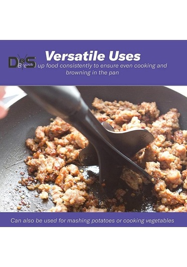 Novahub Yüksek Sıcaklığa Dayanıklı Hamburger Et Kıyıcı Gıda Kesici Mutfak Pişirme Aracı, 25cm, Abs, Kolay Kullanım, Dayanıklı Ergonomik Tutamaç Diğer