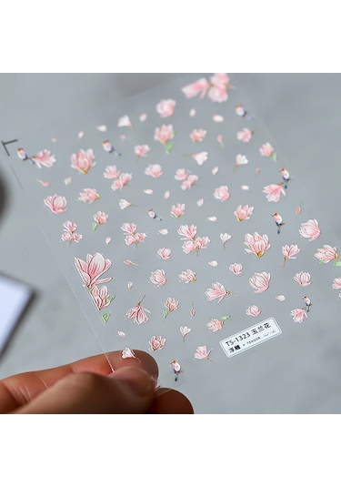 1 Adet Vintage Altın Çiçek Yüksek Kalite 5d Kabartmalı Nail Art Çıkartmaları Nail Art Gravür Dekorasyon Moda Kaymak Tırnak Çıkartmalar Şarap Kırmızı