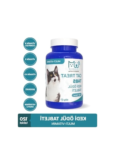 Kedi Ödül Tableti - Multi Vitamin İçeren Tüy Bakım Ürünü