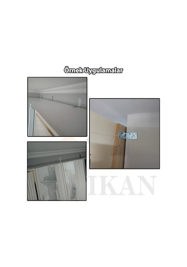 Deprem Mobilya Dolap Sabitleme Aparatı Seti 40x120x120mm - L Demir Gönye Köşebent