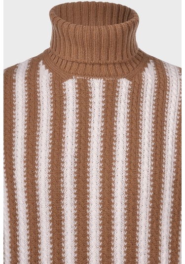 Gran Sasso Erkek Kazak 13121 22647 117 Kahve Kahverengi