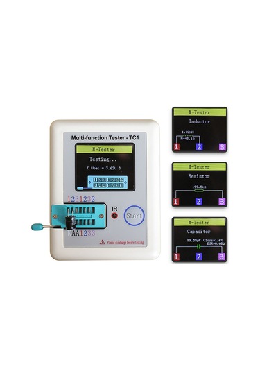 Lcr-tc1 1.8 "tft Lcd Ekran Çok Metre Transistör Test Cihazı Diyot Triyot Kapasitör Direnç Test Ölçer Mosfet Npn Pnp Triyak Mos